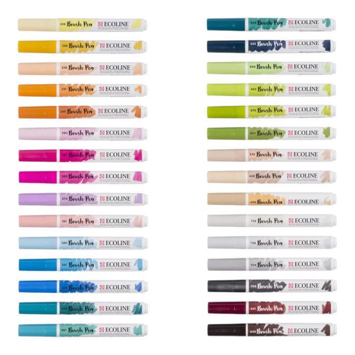 Feutres - Aquarelle - Dessin - Croquis - 30 couleurs - Ecoline