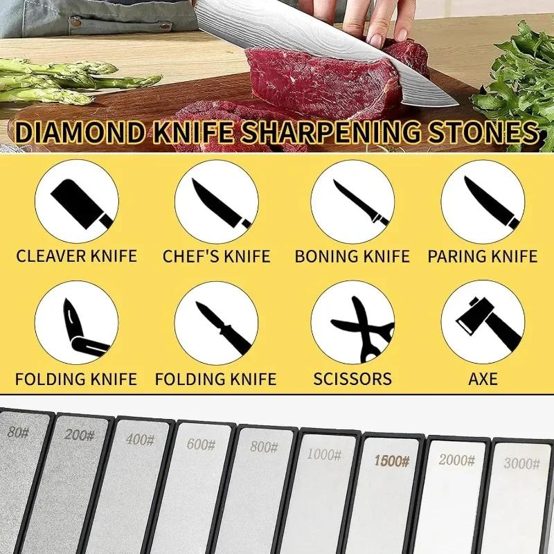 Diamond Sharpening Plate Diamond Whetstone Knife Sharpener for Ruixin Sharpener Grit Knife Sharpener Stone with A Non-Slip Base