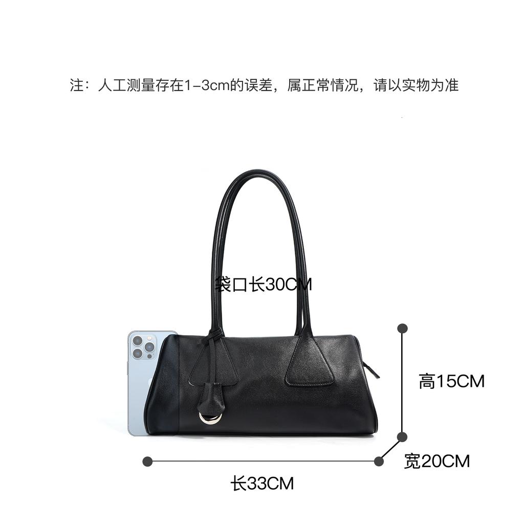Oblique New Women's Premium Retro Bag Triangular Feeling Underarm Portable 2025 Baguette Bag Bowling Bag Single Shoulder