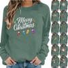 Christmas Sweatshirts For Women Oversized Long Sleeve Crewneck Shirts Cute Xmas Holiday Graphic Pullover Tops