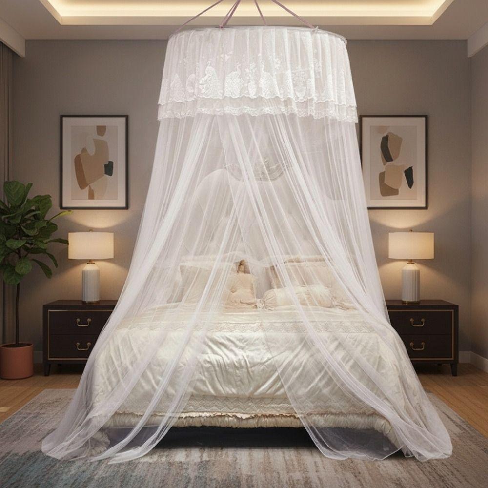 Fine Mesh Hanging Princess Mosquito Net Lace Bed Canopy Romantic Dome Mosquito Net  Girls Room