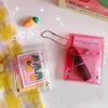 Прозрачная милая мини-сумка для макияжа, кошелек для монет из ПВХ, детский мешочек для монет, губная помада, держатель для кредитных карт, сумка для хранения наушников с брелком