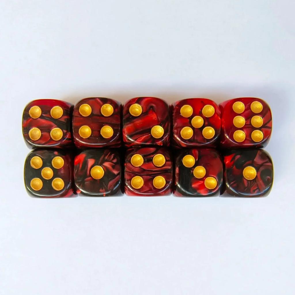 10 шт./набор 16 мм разноцветные игральные кости акриловые цифровые игральные кости для Dnd Rpg Cthulhu Running Team настольная игра настольная игра Dnd Dice Set