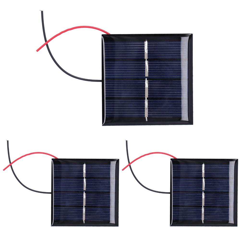 3 Pcs 0.45W 2V Solar Panel Mini Solar Power Cells Durable Solar Panel Cells  DIY Battery Projects