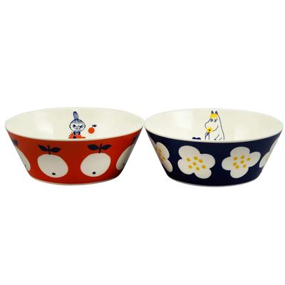 Yamaka Shoten MOOMIN Тарелки Диаметр 13 см Микроволновая печь Nordic Сделано в (Пара), приблизительно. (450мл), Безопасность, Стиль, Подарок, Япония, MM032/4-79