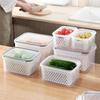 Fridge Storage Box Refrigerator Fresh Vegetable Fruit Boxes Drain Basket Storage Containers with Lid Kitchen Tools Organizer