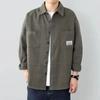Cotton New Tooling Shirt Men's Spring and Autumn Regular Coat Shirt Loose Long Sleeve Autumn and Winter Cardigan Jacket