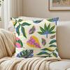 Beautiful Green Leaves Pillow Case Organic Short Plush Cushion Covers Breathable Washable WrinkleResistant