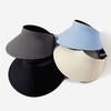 Large Brim Traceless Sun Hat Foldable Beach Cap Fashion Seamless Visor Cap  Travel