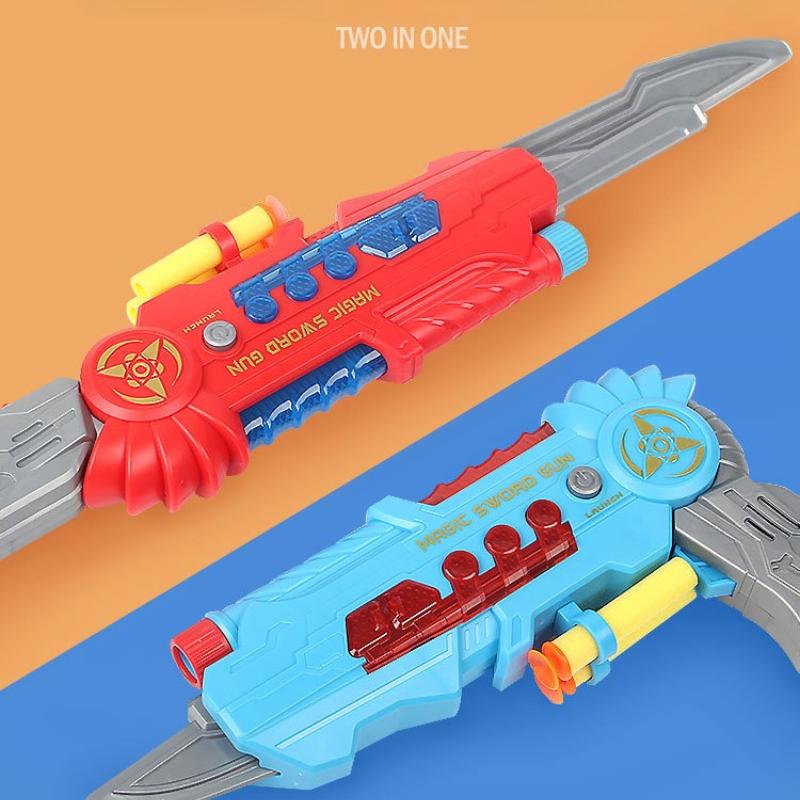 Deformable Soft Bullet Toy Gun with Sound Light Music Airsoft Gun Foam Soft Bullet Blaster Plastic Weapon Model Pistol Toy