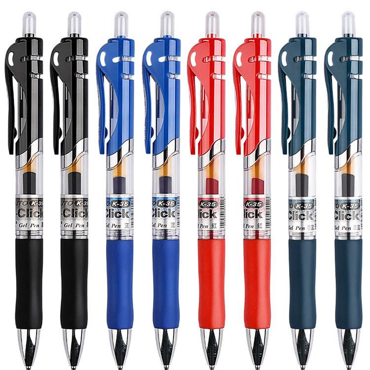 MG Morning Click Neutral Pen - Black, Quick-Dry, Smooth for Exams, Junior High Students, Signature Writing, 0.35mm Refill