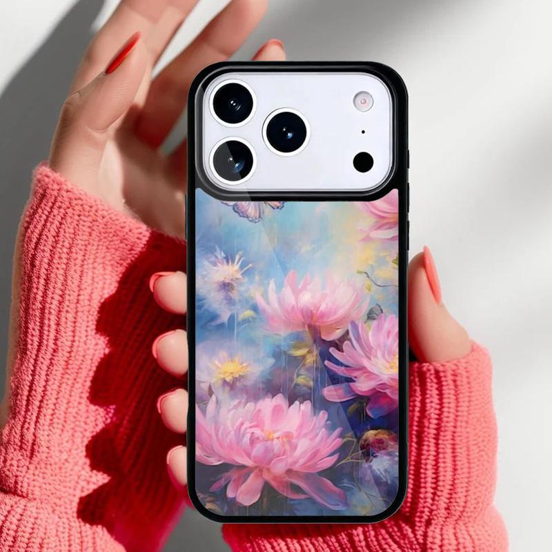 Масляная живопись Бохо Цветочный Арт Чехол для Телефона для iPhone 17 Air 16e 15 14 13 Pro Max Задняя Крышка для 12 11 Pro Coque