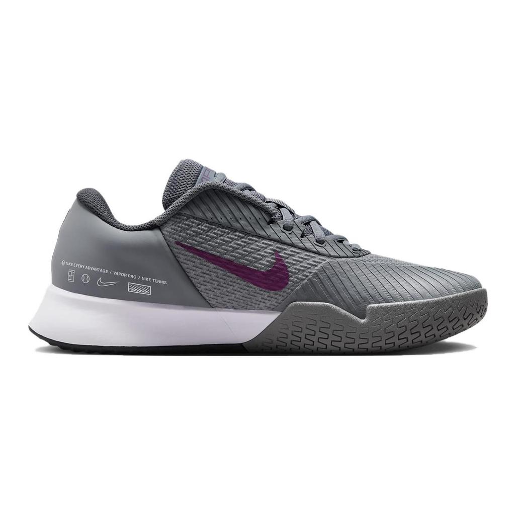 Nike Zoom GP Challenge 1 Дымчато-серый Темно-дымчато-серый Фотонная пыль Сангрия Женские теннисные туфли DR6191-006