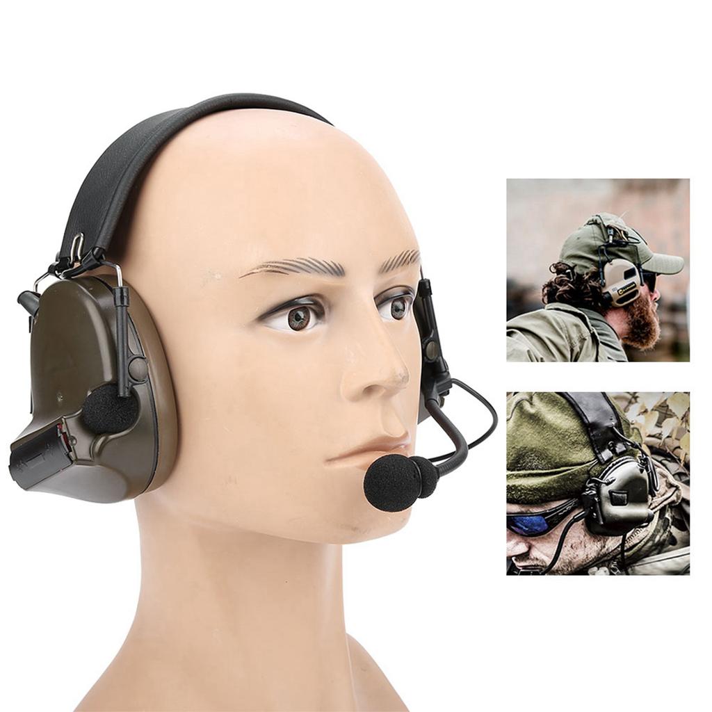 Outdoor Earmuff Microphone Earphone Headset for Combat Games