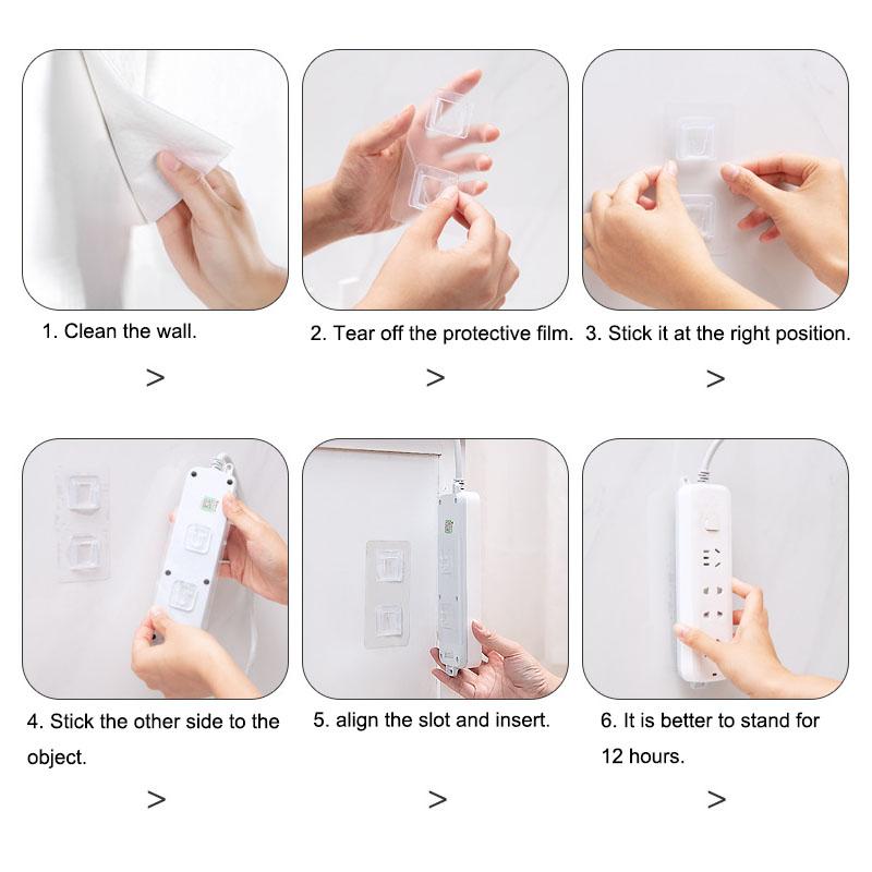 Вешалка Прозрачные крючки Клейкие присоски Сильные для кухонных чашек Присоски Двусторонние настенные крючки 5/10 Набор Аксессуары для украшений для ванной