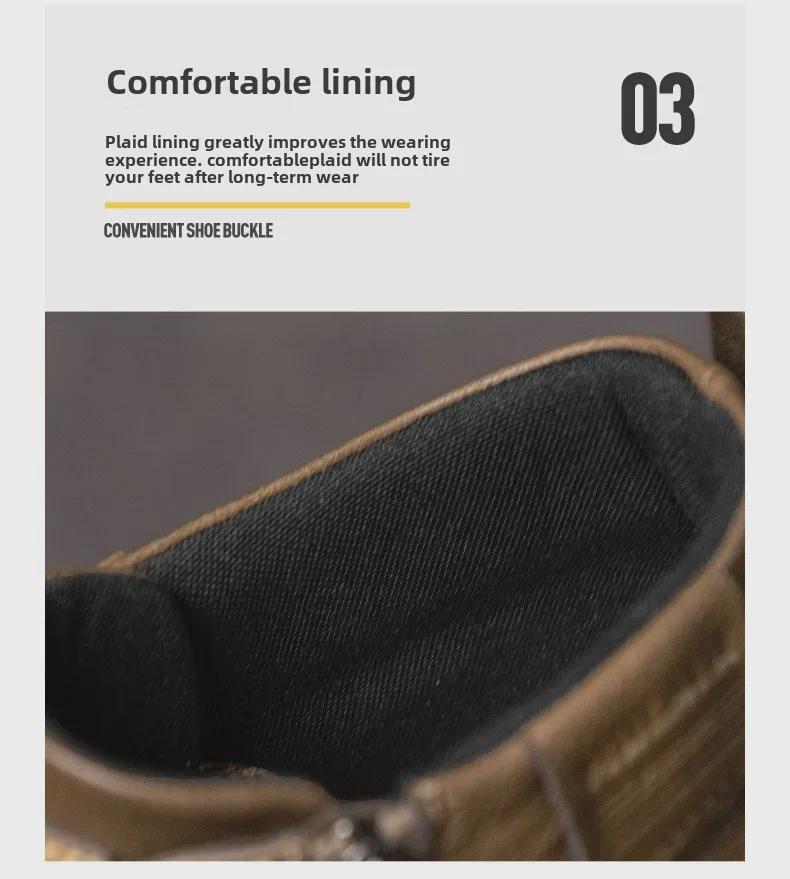 Мужские высокие ботинки Martin в стиле ретро 2024 года — кожаные туфли в британском стиле для повседневного ношения и работы