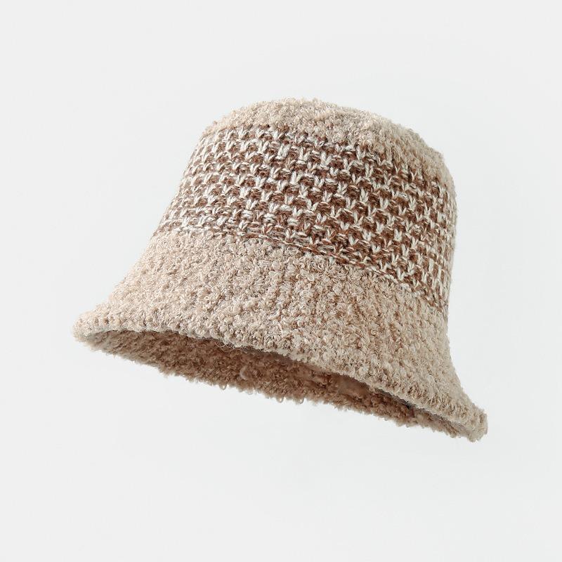 Knit Hat Winter Bucket Hat Women's Fisherman Hat