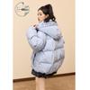 Женская короткая пуховая куртка ZIHAN со сладким бантом, воротником-стойкой и капюшоном