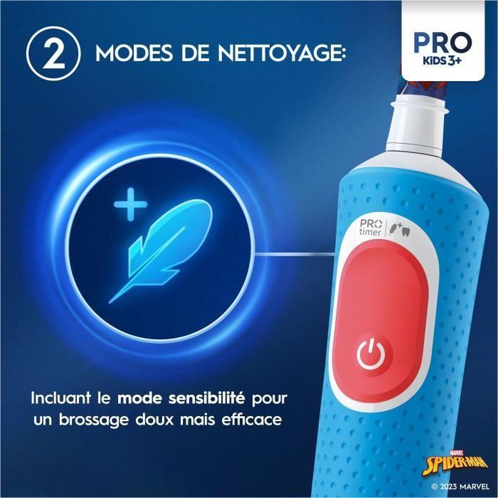 Brosse à dents électrique Oral-B Pro Kids 1 Manche Marvel Spider-Man, 1 Brossette, 3 Ans et Plus