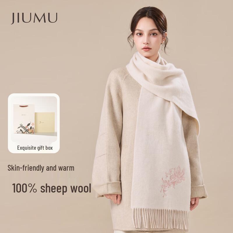 JIUMU Шарф из 100% чистой шерсти