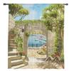 Italian Arches Building Seascape Sheer Curtains for Living Room Bedroom Decoration Chiffon Tulle Voile Kitchen Window Curtain