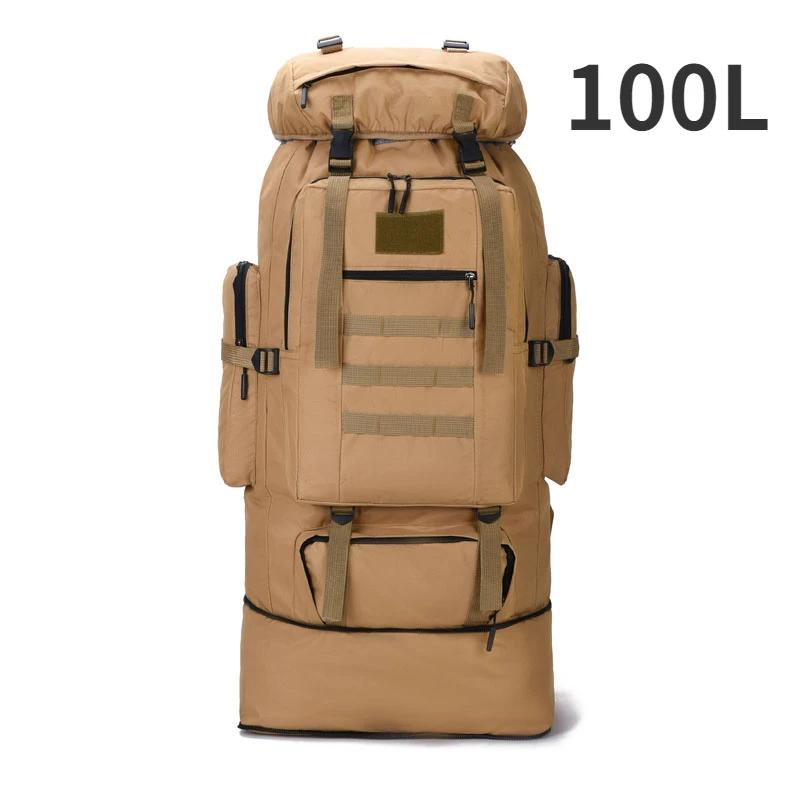 80L/100L Альпинистская сумка Climb Bag Tactical Backpacks Большой рюкзак для походов на открытом воздухе Кемпинг Дорожные сумки