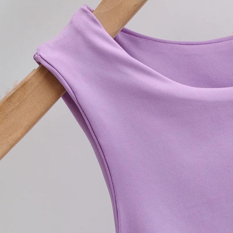 Slim Fit Бег Фитнес Йога Укороченные Майки Женские Двухслойные Однотонные Повседневные Летние Жилеты Офисные Леди Элегантные Модные Майки Майки 24094