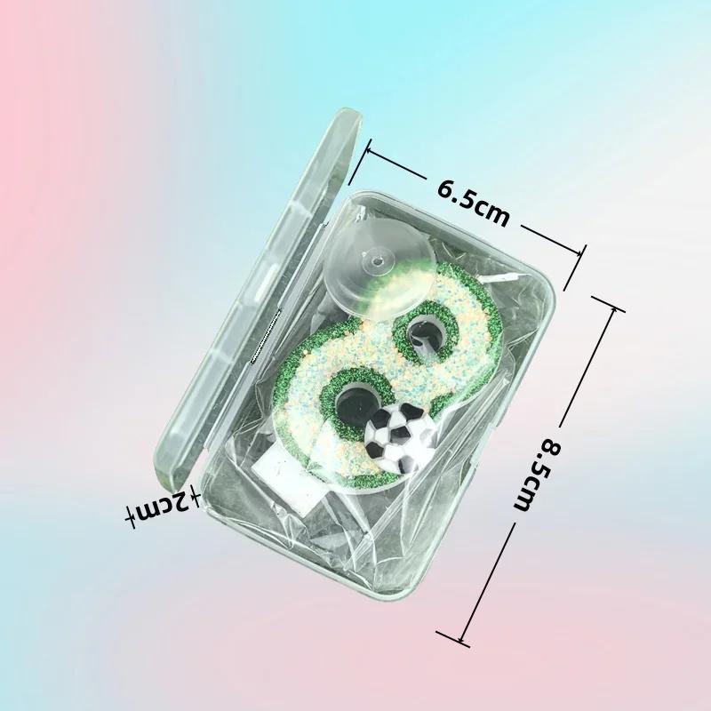 Creative Green Football Fluorescent Birthday Digital Candle Party Supplies Cake Decoration
