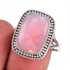 Natural Pink Opal Gemstone 925 Solid Sterling Silver Jewelry Ring Size 8.5 H2K94