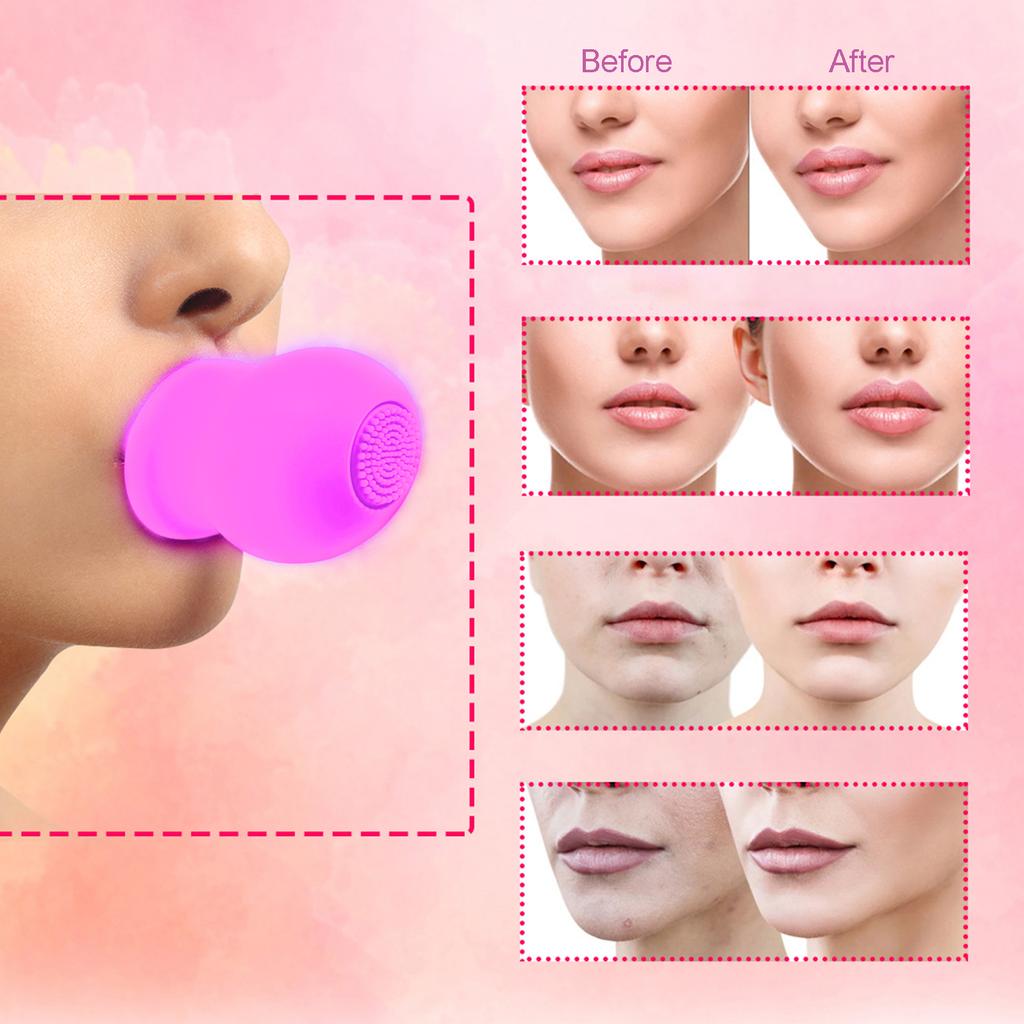 Lip Plumper Device Buty Mouth Quickly Face Cln Silicone Lip Pump With Brush