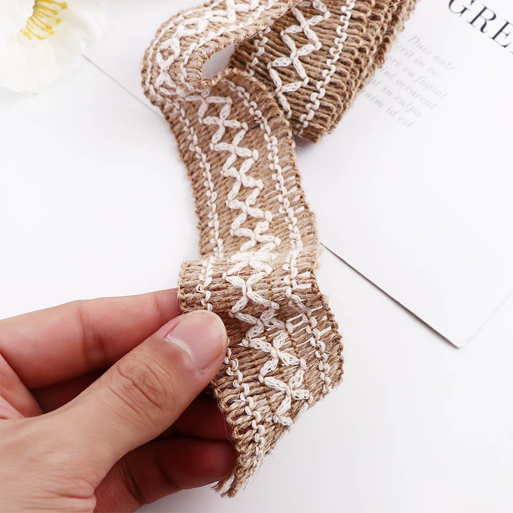 Woven DIY Scrapbook Home Ornament Lace Wedding Party Supplies Burlap Roll Jute Ribbon Hemp Rope