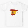 Spain Map Flag Silhouette Spanish Pride Heritage Gift Kids T-Shirt