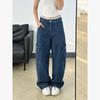 American High Street Autumn Loose Straight-Leg Cargo Jeans and Harem Trousers