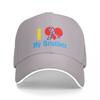 I Love My Brother Autism Awareness Cap Baseball Cap Bobble Hat Women's Winter Hats 2022 Unisex's