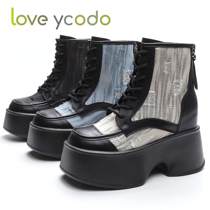 Женские и школьные сапоги Marton на платформе в стиле ретро, осенне-зимние модные ковбойские сапоги