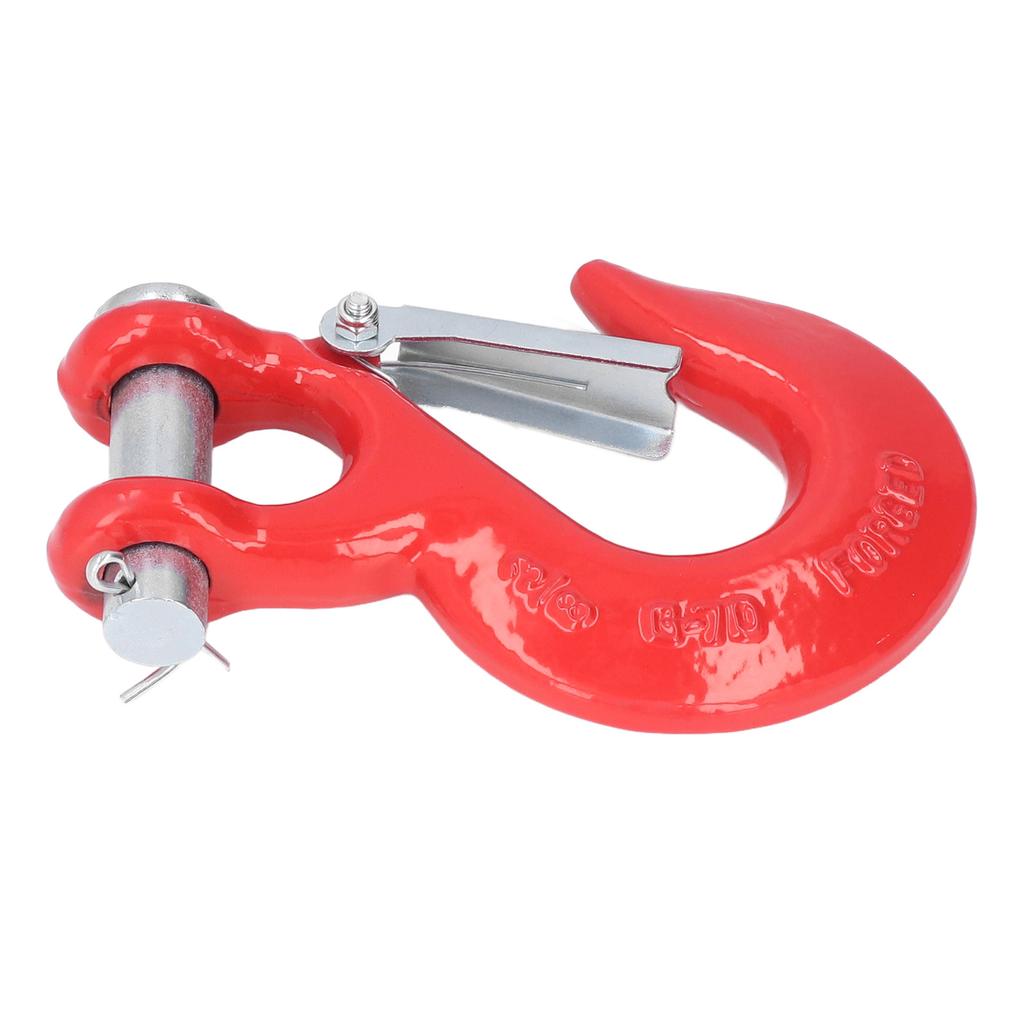3 8in Clevis Safety Hook Steel 18000lbs Limit Capacity Antirust for Port Off Road Rescue LiftingRed