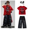 Kids Hip Hop Dance Outfit Set Boy Streetwear Performance Costume Short Sleeve Cotton Breakdance