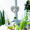 Crystal Wind Chimes SunCatcher Hanging Pendant The Tree of Life Heart Shape Light Catching Rainbow Prism Home Room Decoration