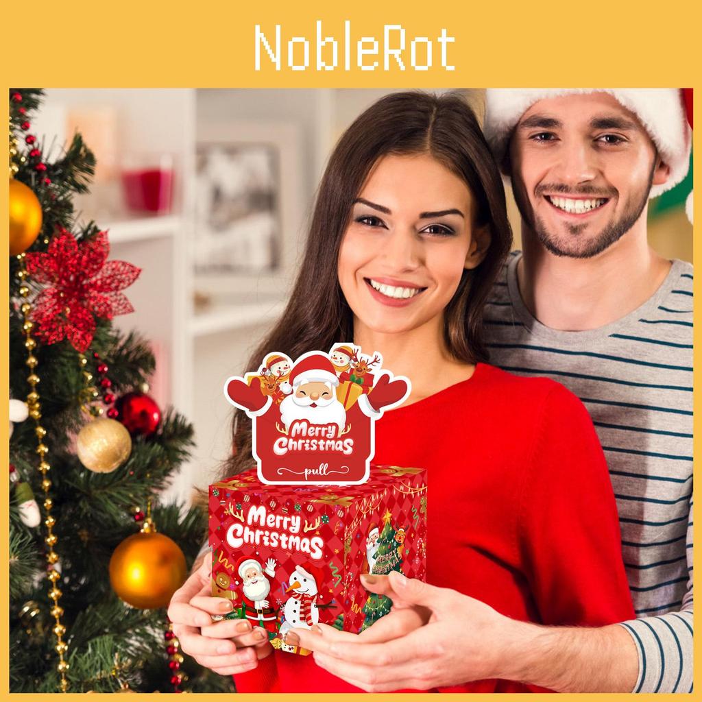 Christmas Santa Claus Gift Box With Red Finish For Holiday Party Decor And Gift Giving