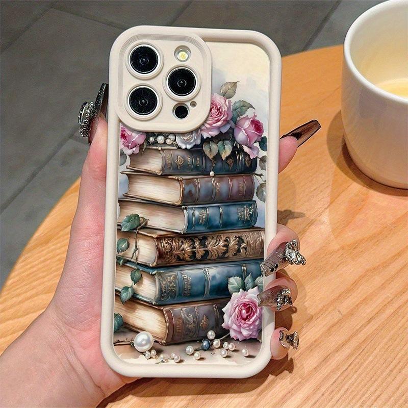 Креативные цветы и растения книги Чехол для мобильного телефона iPhone15 Apple 14promax мягкий силикон 13 полноразмерный 16 противоударный 7/8P