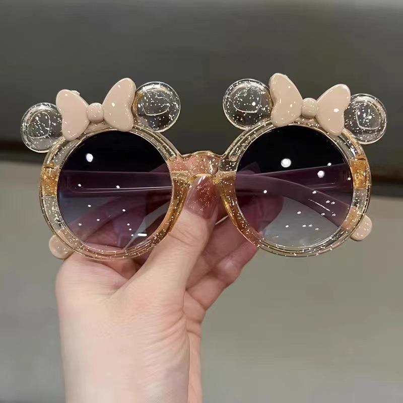 New Crystal Bow Children'S Sunglasses Sunscreen Cute Girls Fashion Trend Personalized Cartoon Eyeglasses Uv400 Eyewear