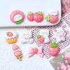 Cute Strawberry Animal Cartoon Resin Ornaments for Hair Clips, Shoes, and Accessories.