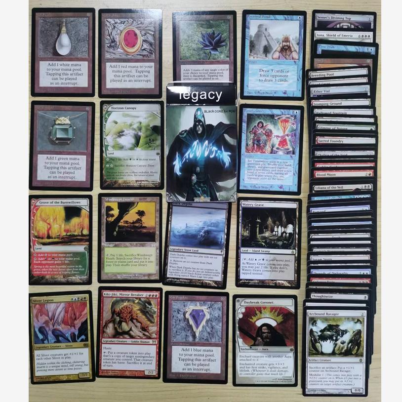 54 шт. черный базовый набор Legacy Magic The Gathering Cards MTG Proxy Cards Игральные карты