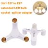 E27 To E27 Extended LED Bulb Socket Splitter Adapter Bracket 2 In 1/3 In 1/4 In 1/5 In 1/ 6 In 1 E27 Lamp Socket Adapter
