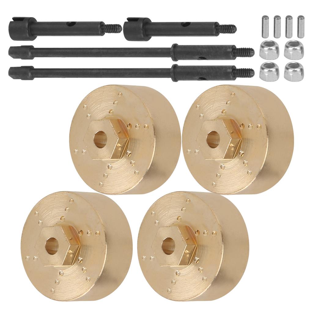 Durable Brass Counterweight Widened Axle Set for Axial SCX24 90081 124 RC Car Parts