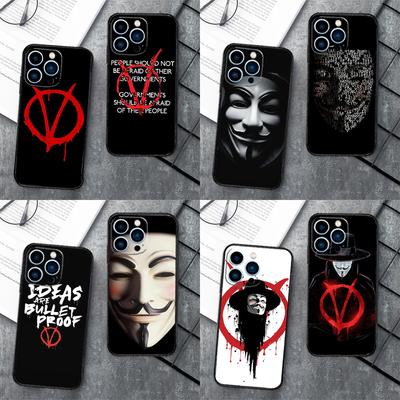 Чехол V for Vendetta для iPhone 16 15 13 14 Pro Max 12 Mini 11 14 Pro Max X XS XR Plus Мягкий чехол Coque