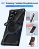 Aluminium Metal Case for Samsung Galaxy Z Fold 8 Ultra 7 360° Rotate Magnetic Stand Frameless Bumper Shockproof Phone Cover