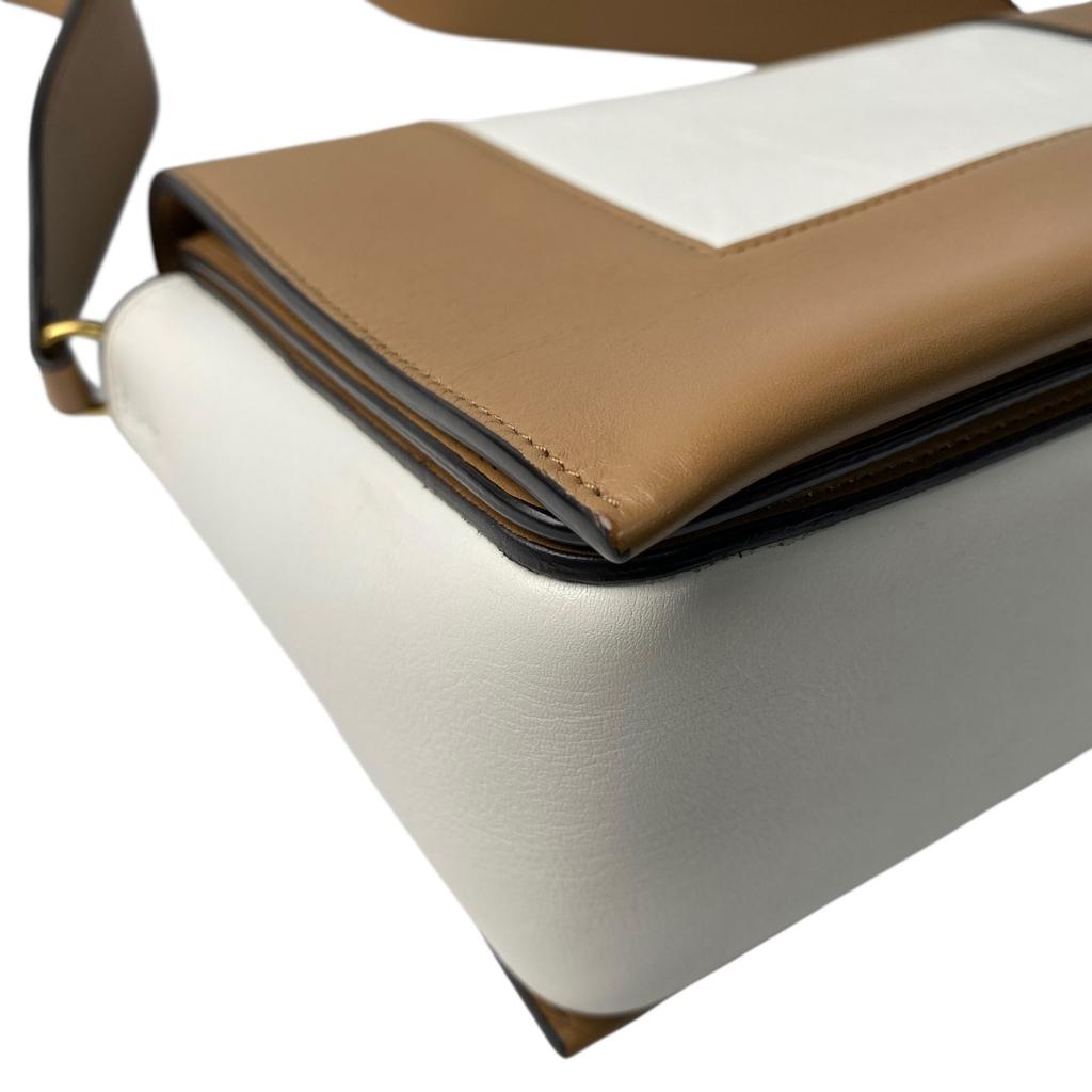 Used CELINEShoulder Bag Brown/white leather Women