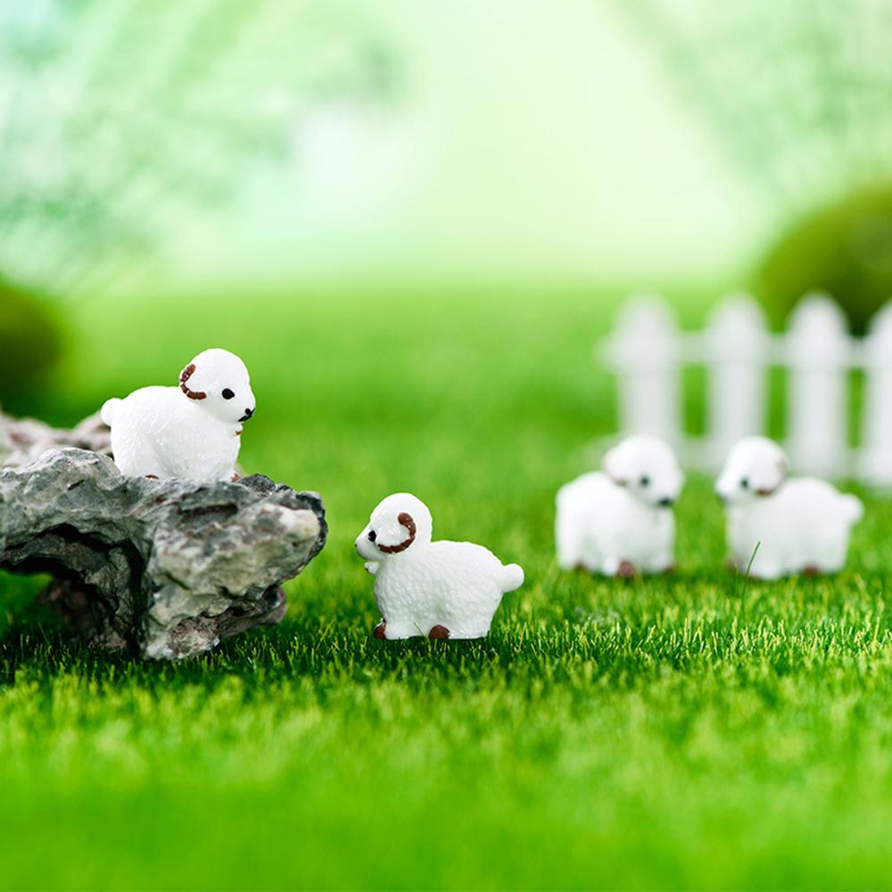 2PCS/4PCS Succulent Ornaments Sheep Baby Ornaments Diy Material Moss Microlandscape Indoor And Outdoor Garden Ornaments