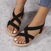 Women's Fashion Solid Color Features Trend Anti-slip Wear-resistant Soft Soled Flat Sandals